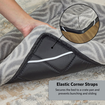 48Inch Gray Wave Pet Bed for Large Dog/Cat with Slip Resist Bottom