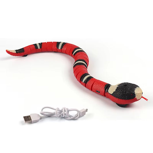 Smart Sensing Snake Interactive Cat Toys Automatic Cats Toys USB Charging Accessories Kitten Toys for Pet Dogs Game Play Toy