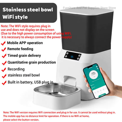 4.5L Smart Pet Feeder Automatic Cat Feeder Dog Slow Feeder Timed and Quantified Automatic Cat Food Dispenser Cat and Dog Bowl