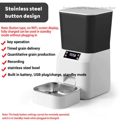 4.5L Smart Pet Feeder Automatic Cat Feeder Dog Slow Feeder Timed and Quantified Automatic Cat Food Dispenser Cat and Dog Bowl