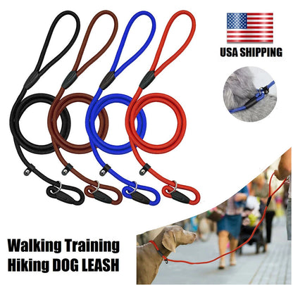 Dog Accessories Pet Dog Nylon Rope Training Leash Slip Lead Strap Adjustable USA