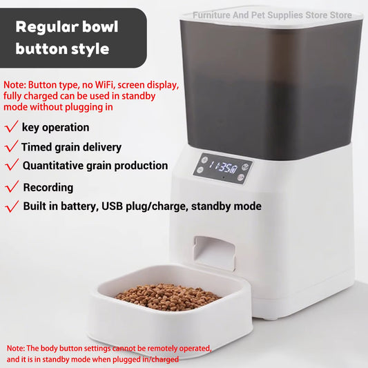4.5L Smart Pet Feeder Automatic Cat Feeder Dog Slow Feeder Timed and Quantified Automatic Cat Food Dispenser Cat and Dog Bowl