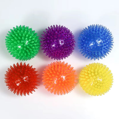 1PCS Soundmaking Toy Soft Sting Massage Elastic Ball Tooth Cleaning TPR Training Pet Teeth Chewingthorn Balls Pet Accessories